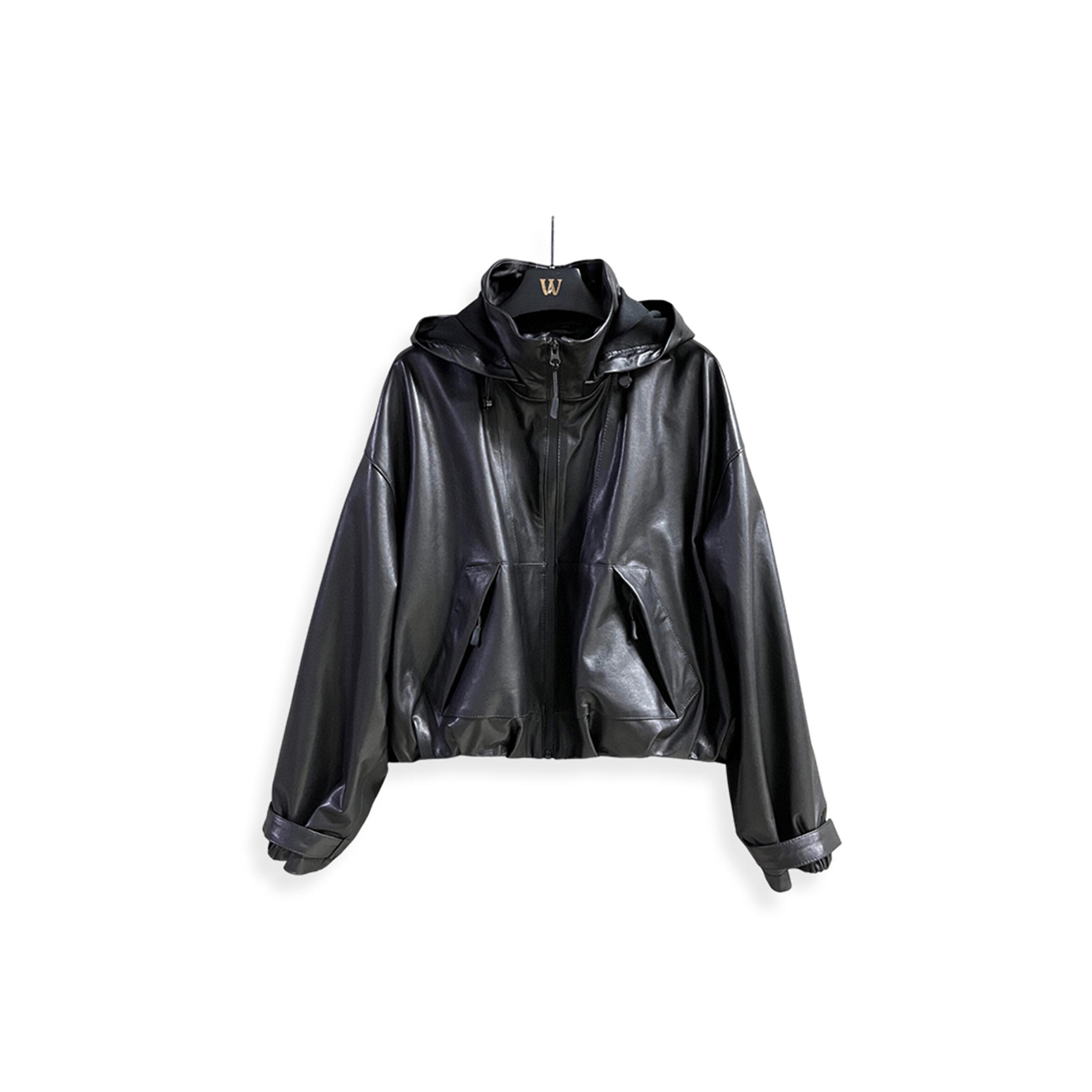BALENCIAGA HOODED POCKET JACKET BLACK 